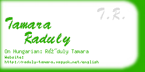 tamara raduly business card